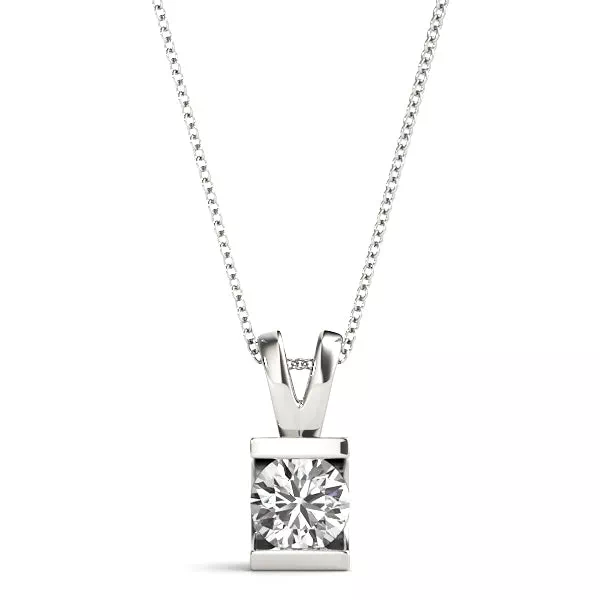 Bar Set Lab Diamond Solitaire Necklace (1/2 ct. tw.)